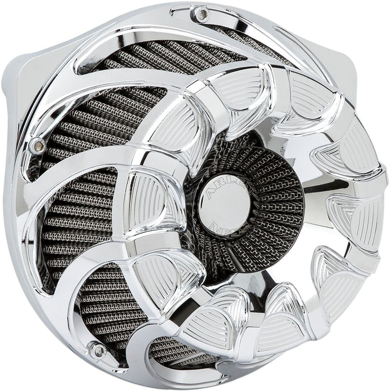 Arlen Ness Chrome Inverted Series Drift Air Cleaner Kit for Various Various Harley-Davidson Motorcycles (See Fitment List) #18-982