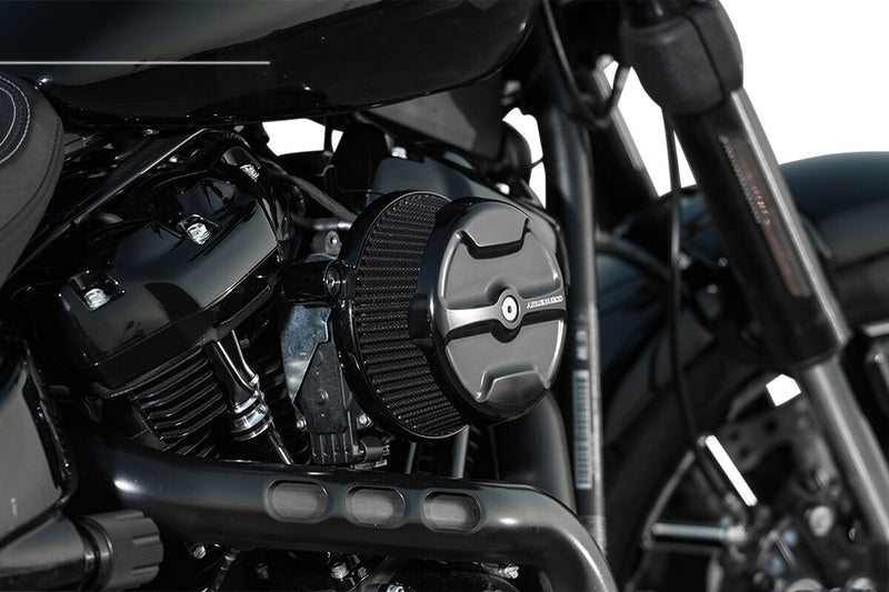 Arlen Ness Black Big Sucker Stage 1 Knuckle Air Filter Kit w/Standard Air Filter & Billet Cover for Various Various Harley-Davidson Motorcycles (See Fitment List) #18-342