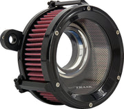 Trask Gloss Black Assault Charge Air High-Flow Air Cleaner for Various Various Harley-Davidson Motorcycles (See Fitment List) #TM-1021GBK