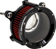 Trask Gloss Black Assault Charge Air High-Flow Air Cleaner for Various Various Harley-Davidson Motorcycles (See Fitment List) #TM-1023GBK
