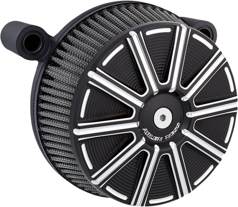 Arlen Ness Big Sucker™ Stage I Air Filter Kit - CNC Billet Aluminum - Black / Machined for Harley-Davidson Touring, Softail & Dyna 1999-2017