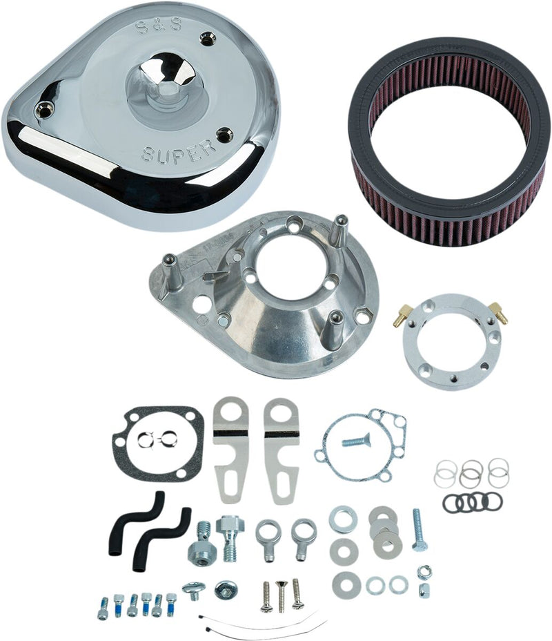 S&S Cycle Chrome Tear Drop Air Cleaner Kit for 2007-2020 Harley-Davidson Sportster