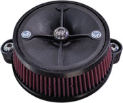 S&S Cycle Gloss Black Super Stock Stealth Air Cleaner Kit for Various Various Harley-Davidson Motorcycles (See Fitment List) #170-0354C