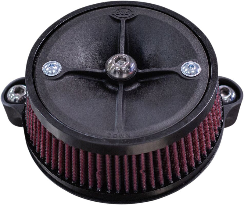 S&S Cycle Gloss Black Super Stock Stealth Air Cleaner Kit for Various Various Harley-Davidson Motorcycles (See Fitment List)