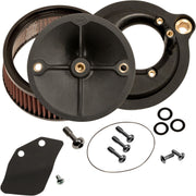 S&S Cycle Gloss Black Super Stock Stealth Air Cleaner Kit for Various Various Harley-Davidson Motorcycles (See Fitment List)