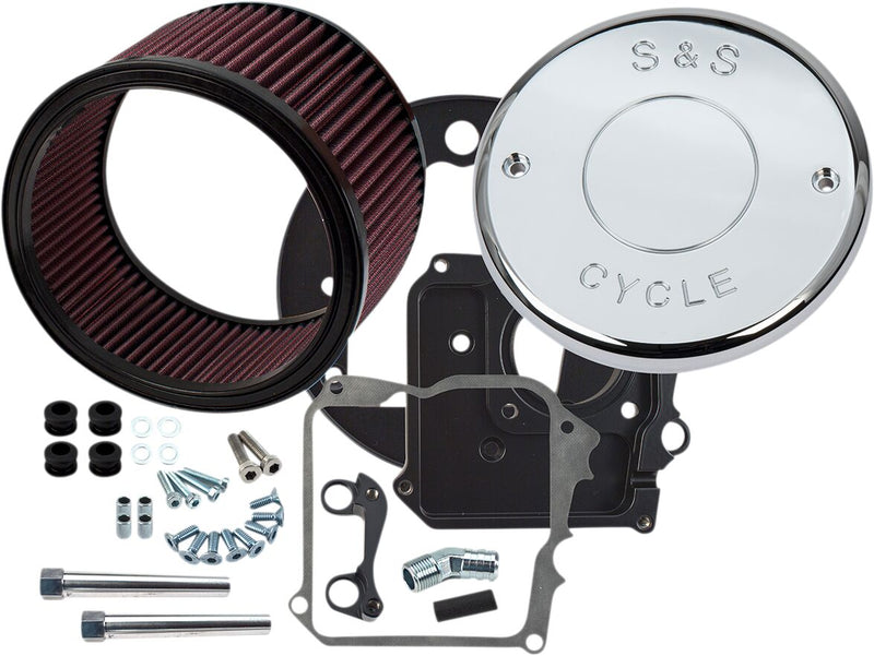 S&S Cycle Air Cleaner Kit with Cover Chrome Silver Billet Aluminium