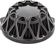 Arlen Ness Black/Silver Crossfire Air Cleaner Kit for Various Various Harley-Davidson Motorcycles (See Fitment List)