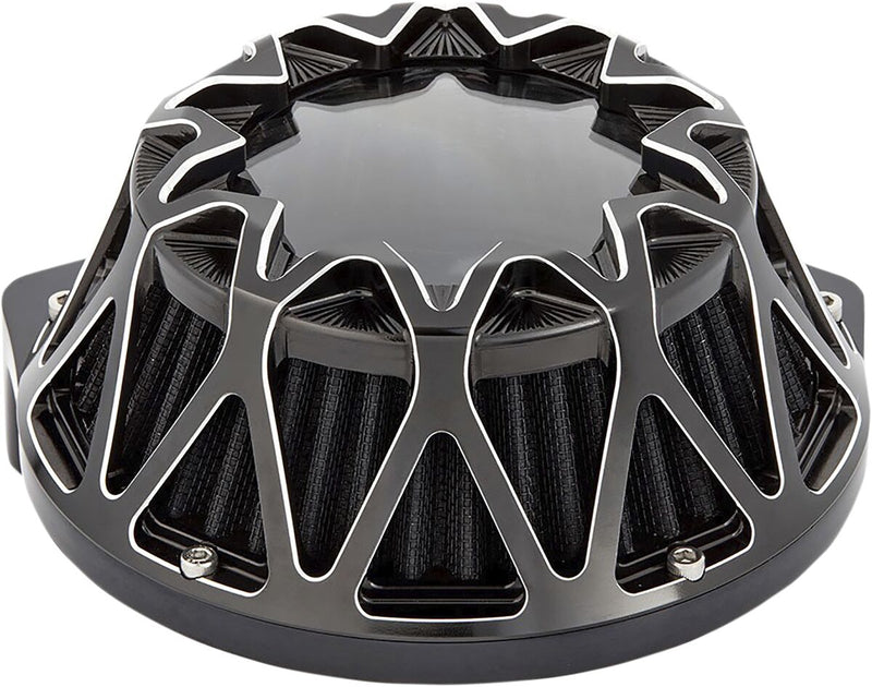 Arlen Ness Black/Silver Crossfire Air Cleaner Kit for Various Various Harley-Davidson Motorcycles (See Fitment List)