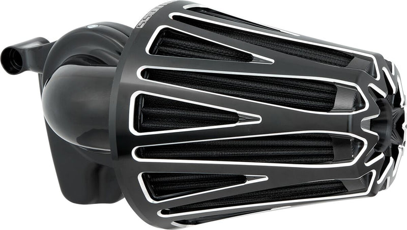 Arlen Ness Monster Sucker Air Cleaner - CNC Billet Aluminum, Each - Black / Machined for Harley-Davidson Touring, Softail & Dyna 1999-2017