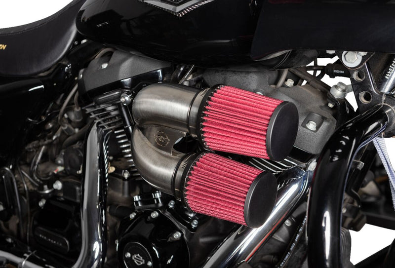 S&S Cycle Tuned Induction Air Cleaner Kit for 2017-2025 Harley-Davidson Stainless Silver Stainless Steel