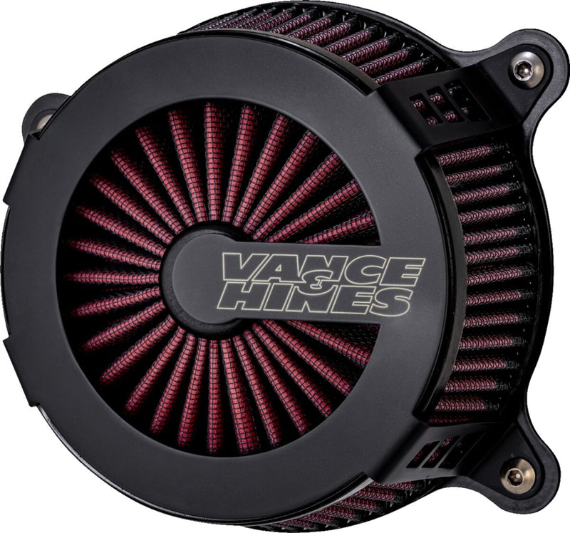 Vance & Hines VO2 Cage Fighter Air Intake Kit - Stainless Steel - Black / Contrast for Harley-Davidson Touring, Softail & Dyna 1996-2017