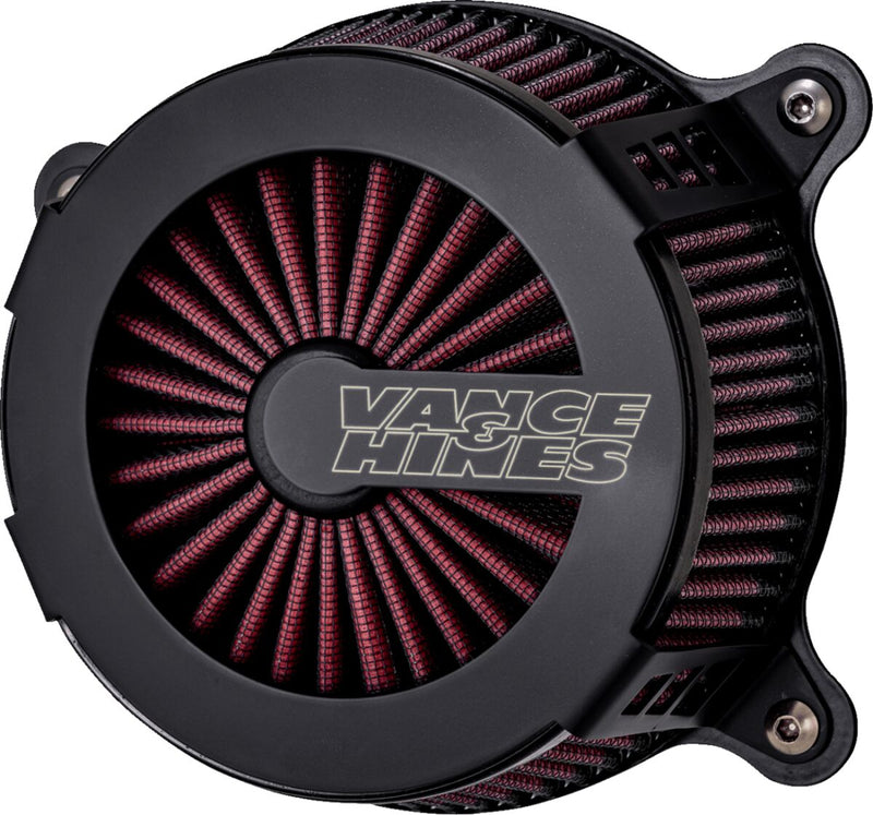Vance & Hines VO2 Cage Fighter Air Intake Kit - Stainless Steel - Black / Contrast for Harley-Davidson Touring, Softail, Dyna & Trike 2017-2025