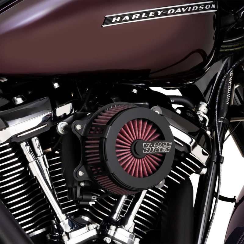 Vance & Hines Cage Fighter Air Cleaner In Matt Black For HD Softail, Touring And Trike Models