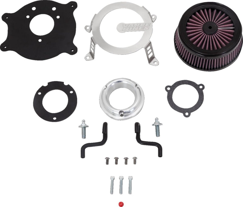 Vance & Hines Cage Fighter Air Cleaner Kit in Brushed Stainless Steel For HD Softail, Touring And Trike Models