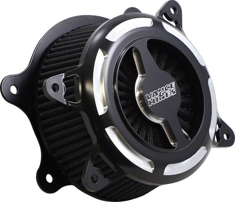 Vance & Hines VO2 Blade Air Intake - CNC Billet Aluminum, Each - Black / Contrast for Harley-Davidson Sportster 1991-2022