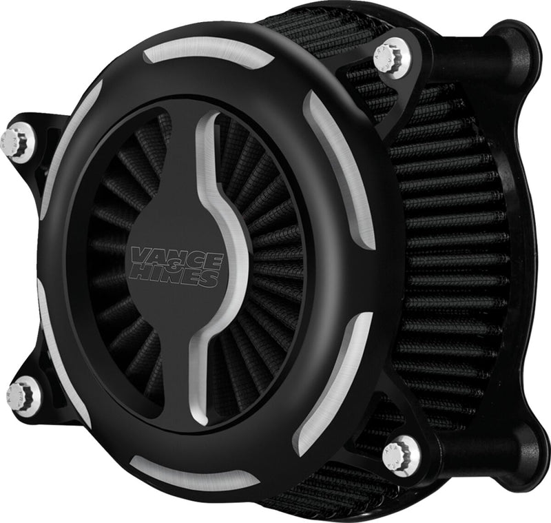 Vance & Hines VO2 Blade Air Intake - Each, CNC Billet Aluminum - Black / Contrast for Harley-Davidson Touring, Softail, Dyna & Trike 2017-2025