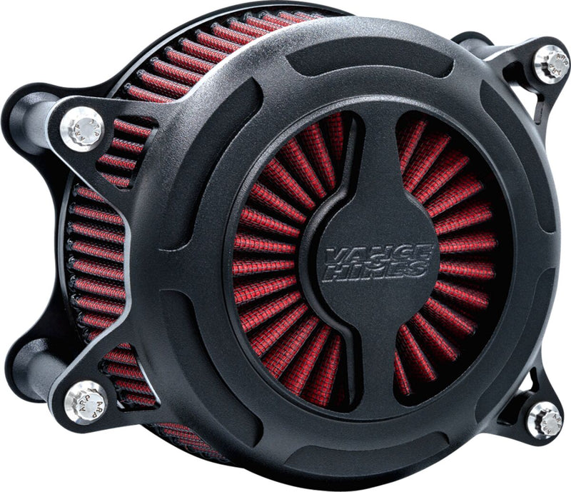 Vance & Hines VO2 Blade Air Intake - Each, CNC Billet Aluminum - Black / Wrinkle for Harley-Davidson Touring, Softail, Dyna & Trike 1996-2017