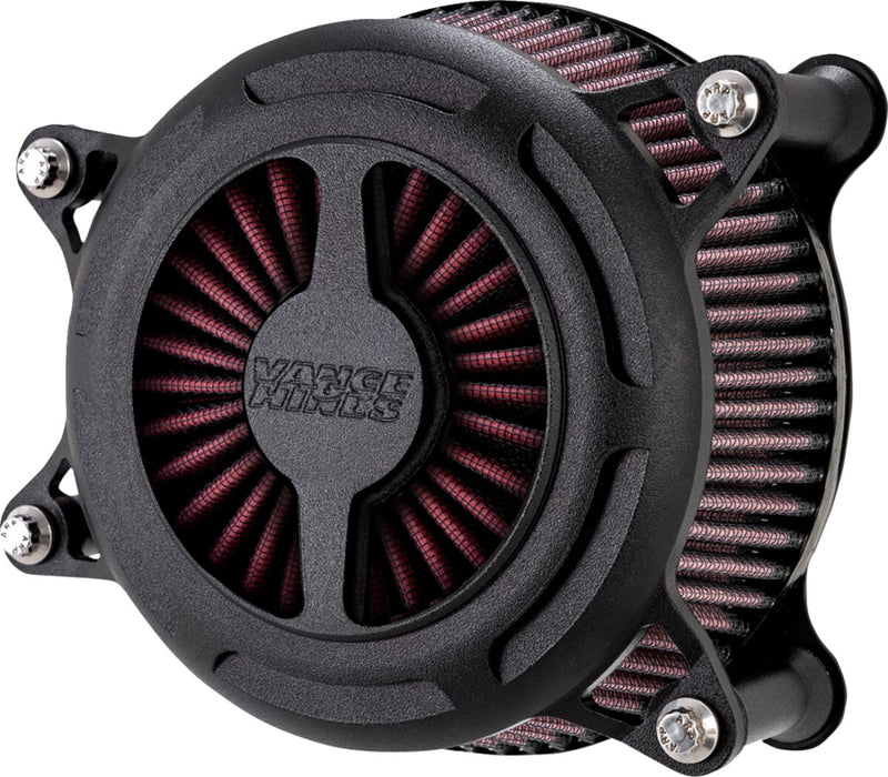 Vance & Hines VO2 Blade Air Intake - Each, CNC Billet Aluminum - Black / Wrinkle for Harley-Davidson Touring, Softail, Dyna & Trike 2017-2025