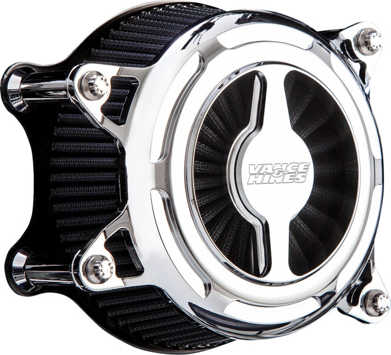 Vance & Hines VO2 Blade Air Intake - CNC Billet Aluminum, Each - Chrome for Harley-Davidson Touring, Softail, Dyna & Trike 2007-2017