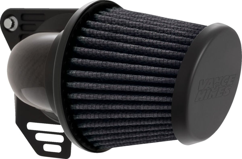 Vance & Hines VO2 Falcon Air Intake Kit - Falcon /  VO2, Billet Aluminum - Black / Carbon Fiber Weave for Harley-Davidson Touring, Softail, Dyna & Trike 2008-2017