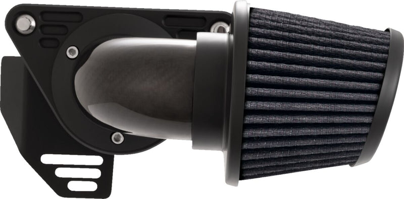 Vance & Hines Falcon Air Cleaner In Black With Weaved Carbon Fibre Elbow For 2008-2017 HD Softail, Touring And Trike Models