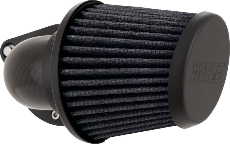 Vance & Hines Falcon Air Cleaner In Black With Weaved Carbon Fibre Elbow For 1991-2022 HD Sportster Models