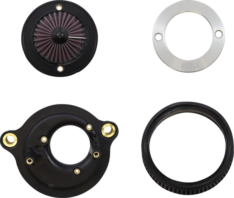 S&S Cycle Air Stinger Stealth Air Cleaner Kit for 2017-2025 Harley-Davidson Chrome Silver #170-0714A