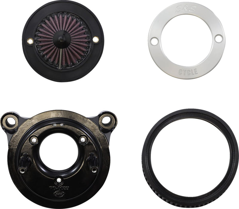 S&S Cycle Air Stinger Stealth Air Cleaner Kit for 2008-2017 Harley-Davidson Chrome Silver #170-0715A