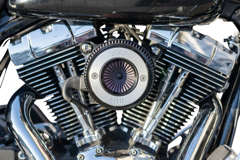 S&S Cycle Air Stinger Stealth Air Cleaner Kit for 2008-2017 Harley-Davidson Chrome Silver #170-0715A