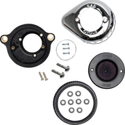 S&S Cycle Air Stinger Stealth Air Cleaner Kit for 2017-2024 Harley-Davidson Chrome Silver