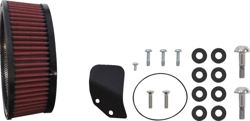S&S Cycle Air Stinger Stealth Air Cleaner Kit for 2017-2024 Harley-Davidson Chrome Silver