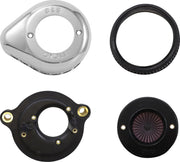 S&S Cycle Air Stinger Stealth Air Cleaner Kit for 2017-2024 Harley-Davidson Chrome Silver
