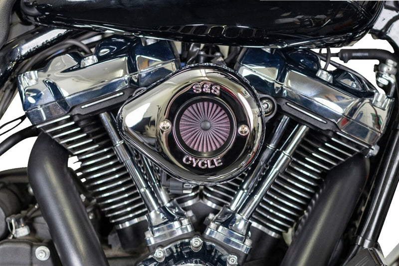 S&S Cycle Air Stinger Stealth Air Cleaner Kit for 2017-2024 Harley-Davidson Chrome Silver #170-0717A
