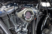 S&S Cycle Air Stinger Stealth Air Cleaner Kit for 2017-2024 Harley-Davidson Chrome Silver #170-0717A