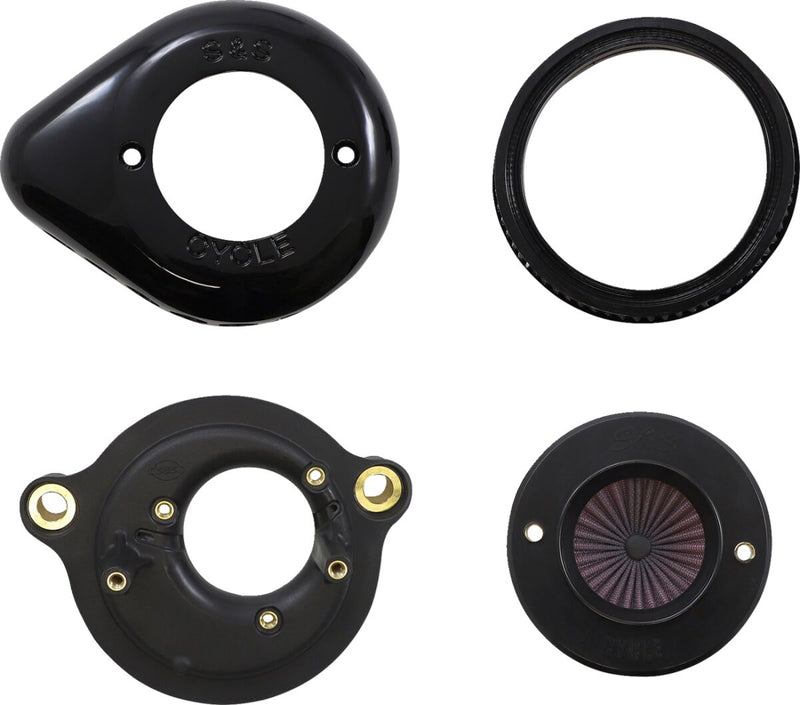 S&S Cycle Air Stinger Stealth Air Cleaner Kit for 2017-2024 Harley-Davidson Black