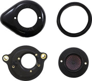 S&S Cycle Air Stinger Stealth Air Cleaner Kit for 2017-2024 Harley-Davidson Black #170-0718A