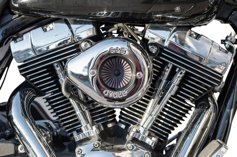 S&S Cycle Air Stinger Stealth Air Cleaner Kit for 2008-2017 Harley-Davidson Chrome Silver