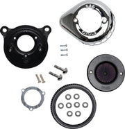 S&S Cycle Air Stinger Stealth Air Cleaner Kit for 2008-2017 Harley-Davidson Chrome Silver