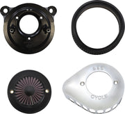 S&S Cycle Air Stinger Stealth Air Cleaner Kit for 2008-2017 Harley-Davidson Chrome Silver