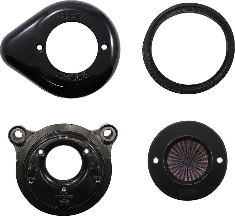 S&S Cycle Air Stinger Stealth Air Cleaner Kit for 2008-2017 Harley-Davidson Black #170-0720A