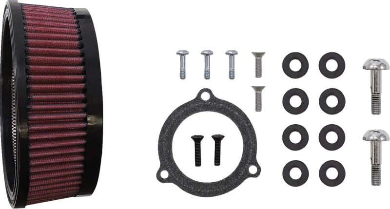 S&S Cycle Air Stinger Stealth Air Cleaner Kit for 2008-2017 Harley-Davidson Black #170-0720A