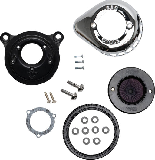 S&S Cycle Air Stinger Stealth Air Cleaner Kit for 2001-2006, 2011-2017 Harley-Davidson Chrome Silver