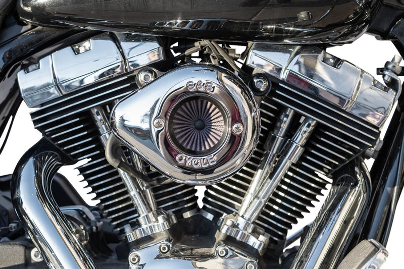 S&S Cycle Air Stinger Stealth Air Cleaner Kit for 2001-2006, 2011-2017 Harley-Davidson Chrome Silver #170-0721A