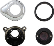 S&S Cycle Air Stinger Stealth Air Cleaner Kit for 2001-2006, 2011-2017 Harley-Davidson Chrome Silver #170-0721A