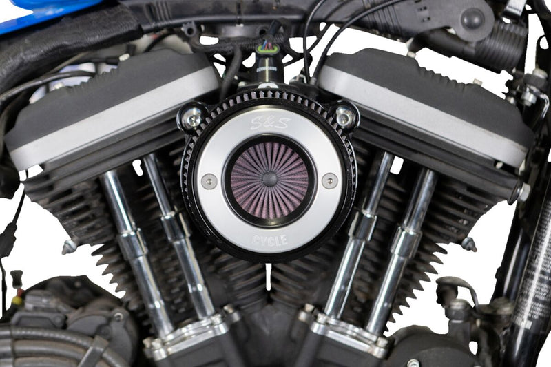 S&S Cycle Air Stinger Stealth Air Cleaner Kit for 2007-2022 Harley-Davidson Black Chrome #170-0724A