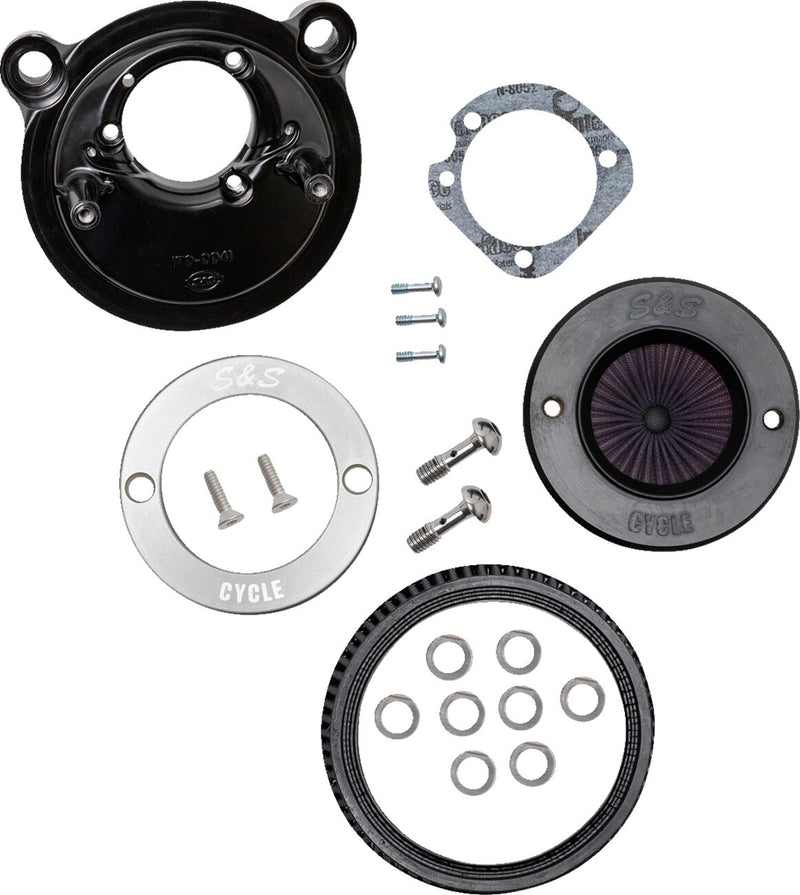 S&S Cycle Air Stinger Stealth Air Cleaner Kit for 2007-2022 Harley-Davidson Black Chrome #170-0724A