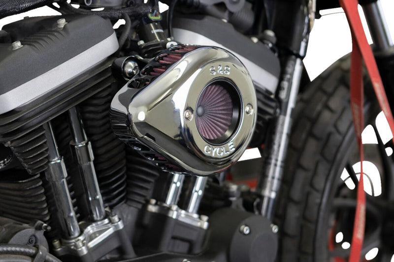S&S Cycle Air Stinger Stealth Air Cleaner Kit for 2007-2022 Harley-Davidson Chrome Silver
