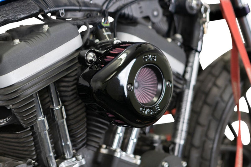 S&S Cycle Air Stinger Stealth Air Cleaner Kit for 2007-2022 Harley-Davidson Black #170-0726A