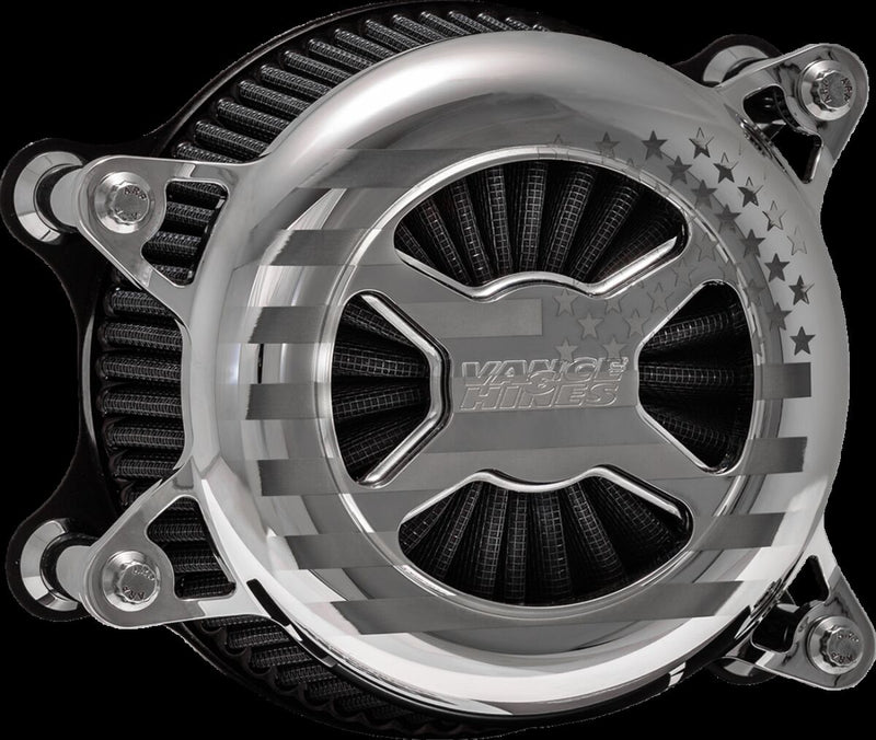Vance & Hines VO2 America Air Intake Kit - CNC Billet Aluminum - Chrome for Harley-Davidson Touring, Softail, Dyna & Trike 2017-2025