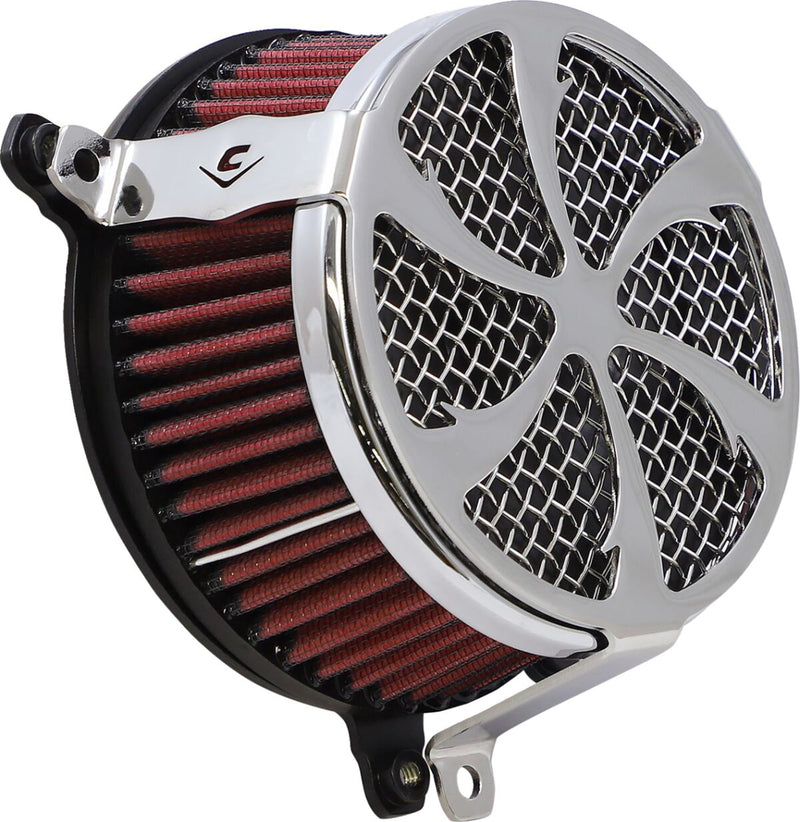 Cobra Air Cleaner Kit - Cobra, Aluminum /  Stainless Steel - Chrome for Harley-Davidson Touring, Softail, Dyna & Trike 2008-2017